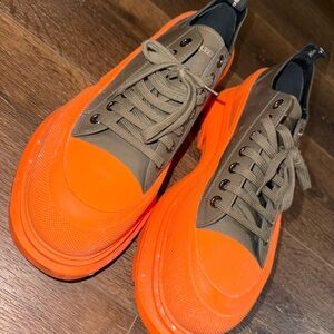 Converse Orange and Olive Sneakers